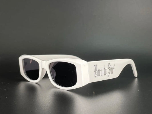 WHITE BORN TO SIN GLASSES